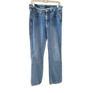 Wrangler Aura Instantly Slimming Jeans 10‎ Tall Medium Wash Straight Western